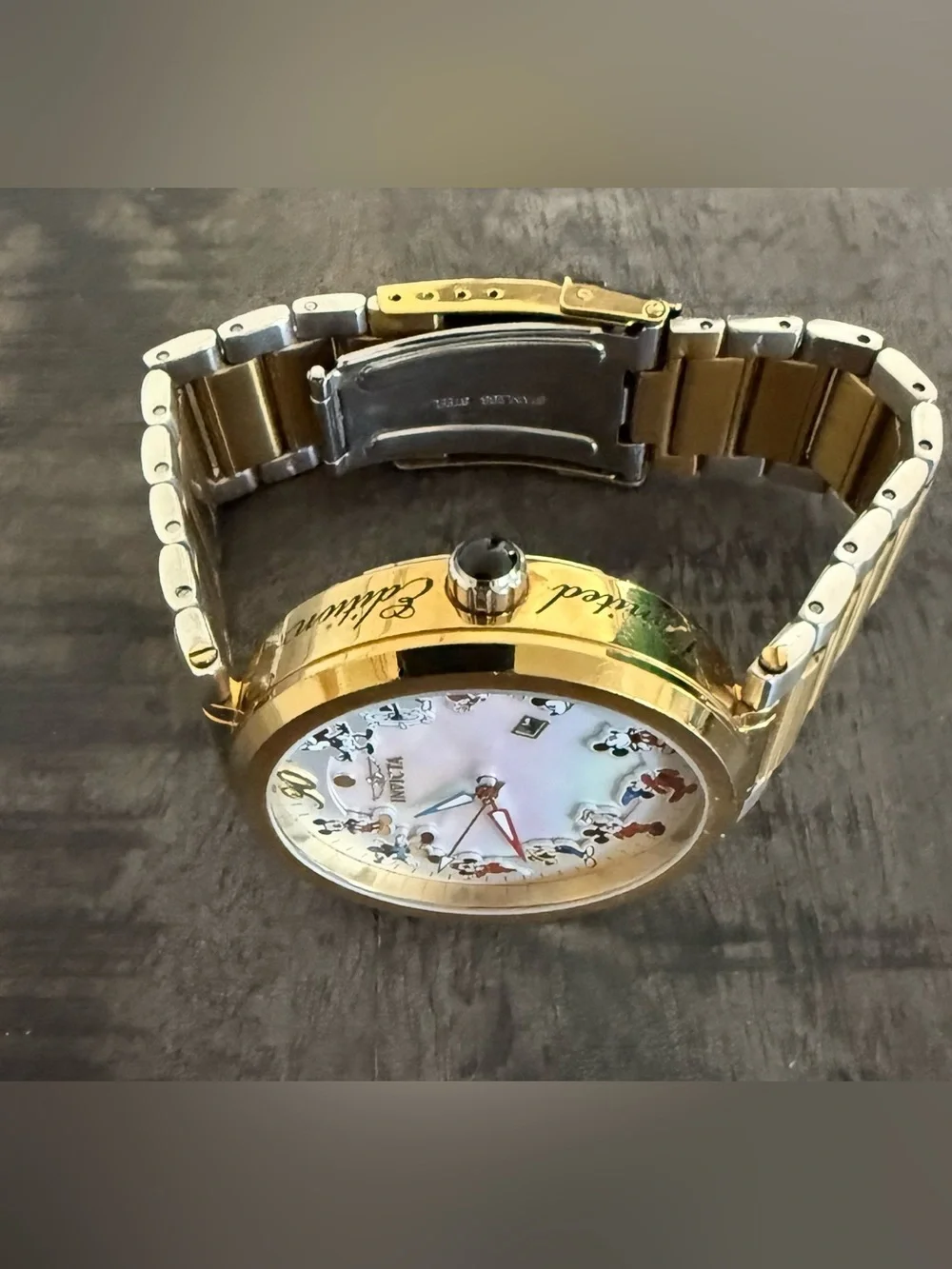 Invicta Two-Tone Gold & Silver Mickey Mouse Dial Watch (battery not included)